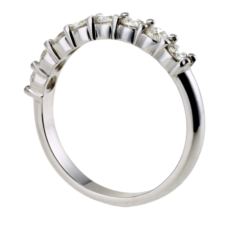 demi alliance serti 4 griffes or gris diamants