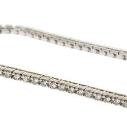Bracelet en or gris, rivière de diamants (moyen modèle)