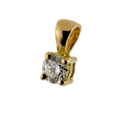 Pendentif en or jaune, diamant, 4 griffes