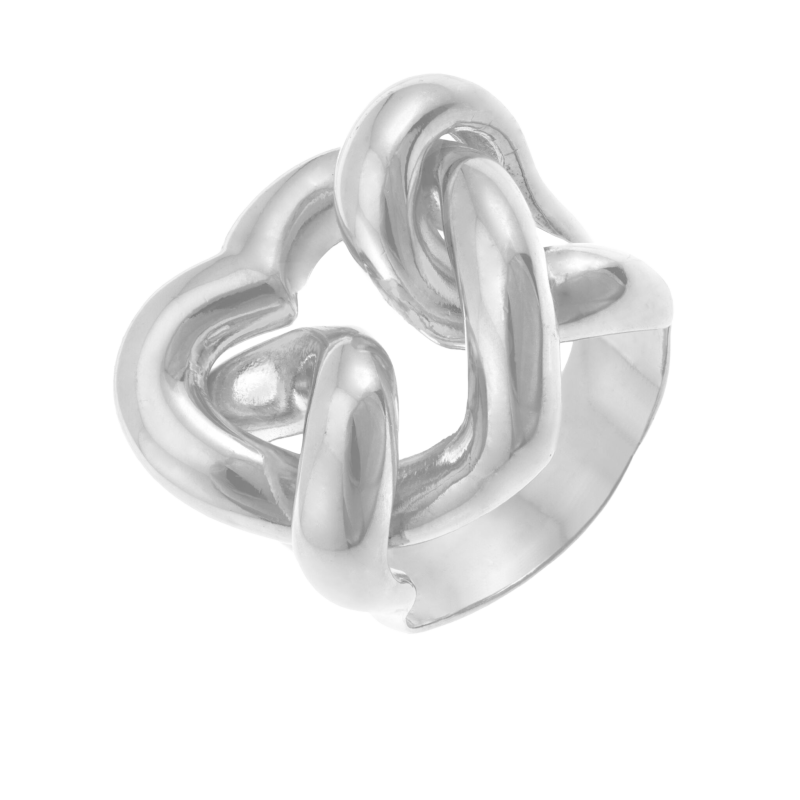 Bague en argent rhodié