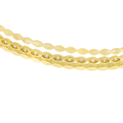 Bracelet jonc en plaqué or et oxydes de zirconium