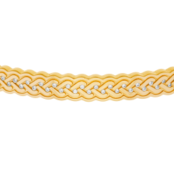 Bracelet jonc en plaqué or et oxydes de zirconium