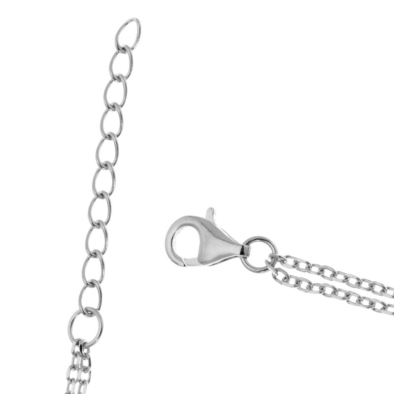 Bracelet en argent rhodié et oxydes de zirconium
