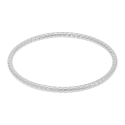 Bracelet jonc en argent rhodié