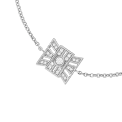Bracelet en argent rhodié et oxydes de zirconium