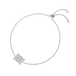 Bracelet en argent rhodié et oxydes de zirconium