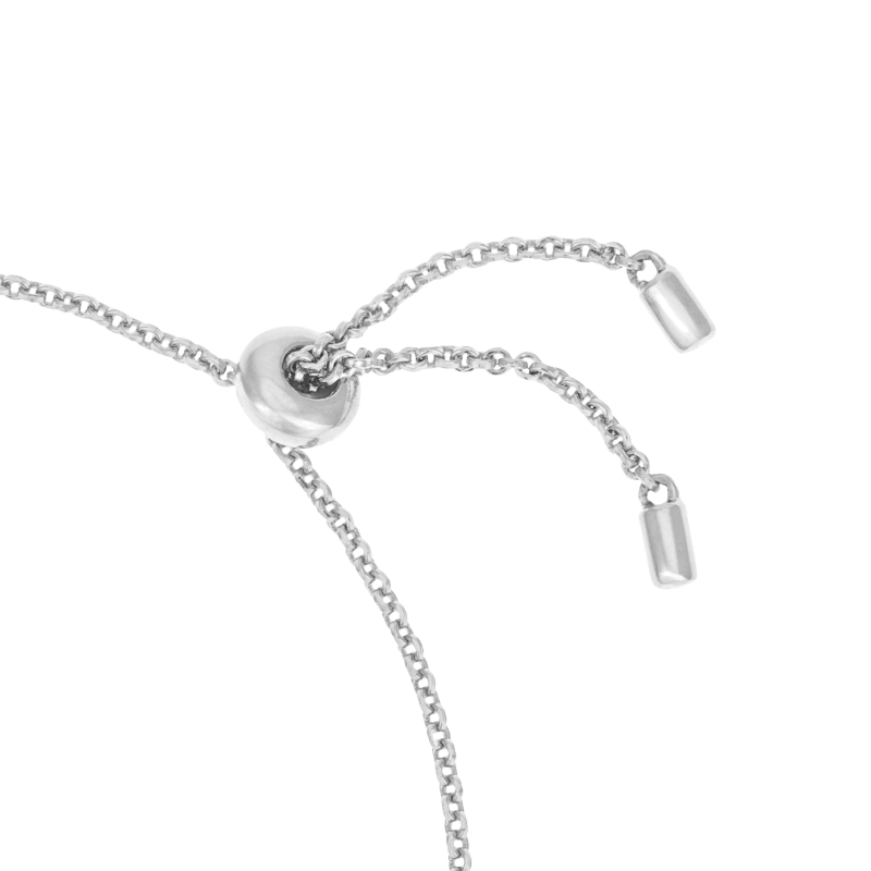Bracelet en argent rhodié et oxydes de zirconium