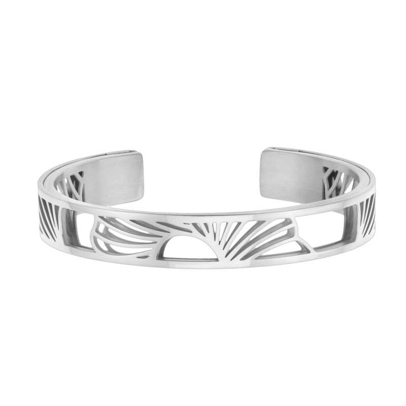 Bracelet jonc Méli Versa en acier, 10mm