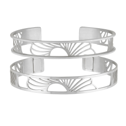 Bracelet jonc Méli Versa en acier, 10mm