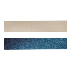Simili cuir bleu-beige pour bracelet jonc Méli Versa 30mm