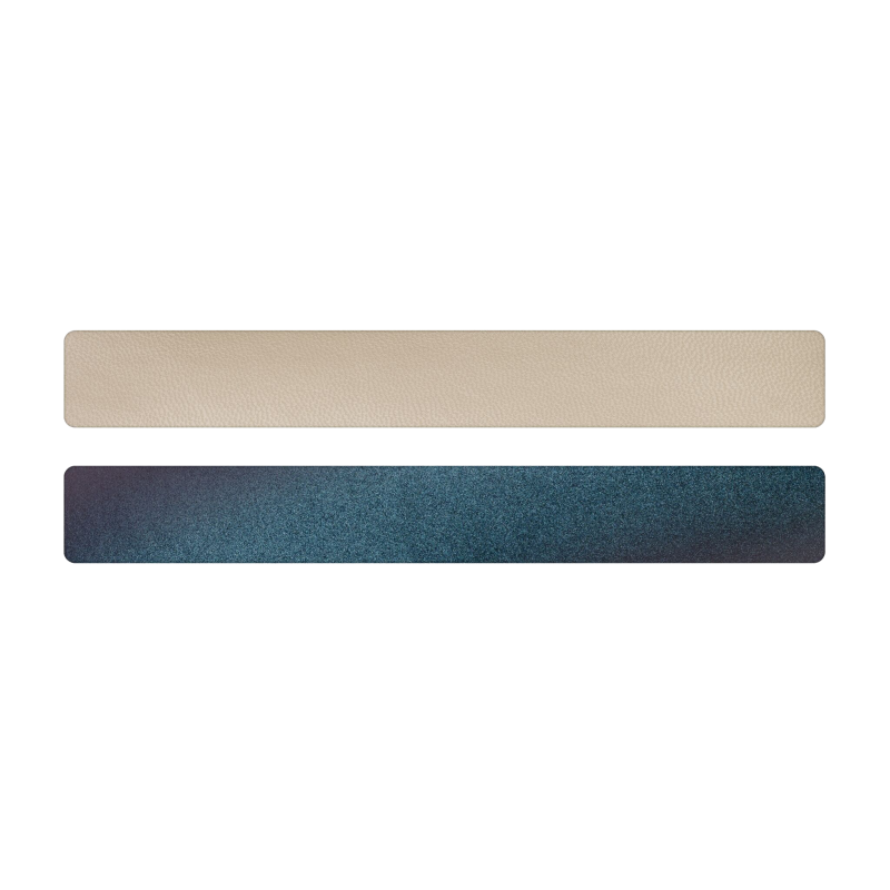 Simili cuir bleu-beige pour bracelet jonc Méli Versa 20mm