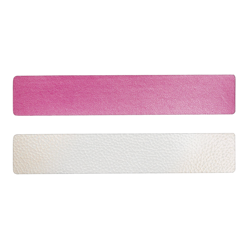 Simili cuir rose-blanc pour bracelet jonc Méli Versa 30mm