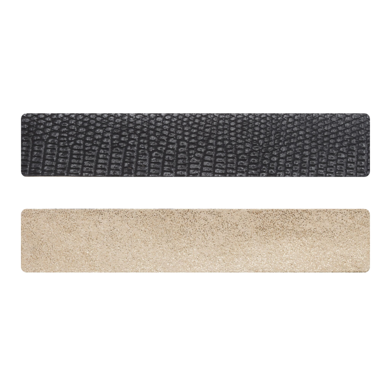 Simili cuir noir-cuivré pour bracelet jonc Méli Versa 30mm