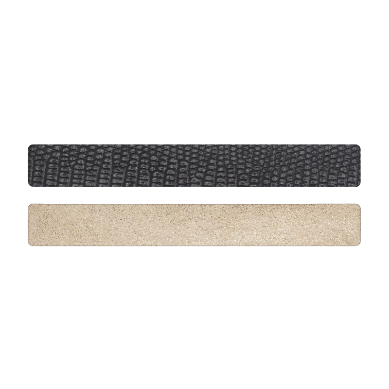 Simili cuir noir-cuivré pour bracelet jonc Méli Versa 20mm