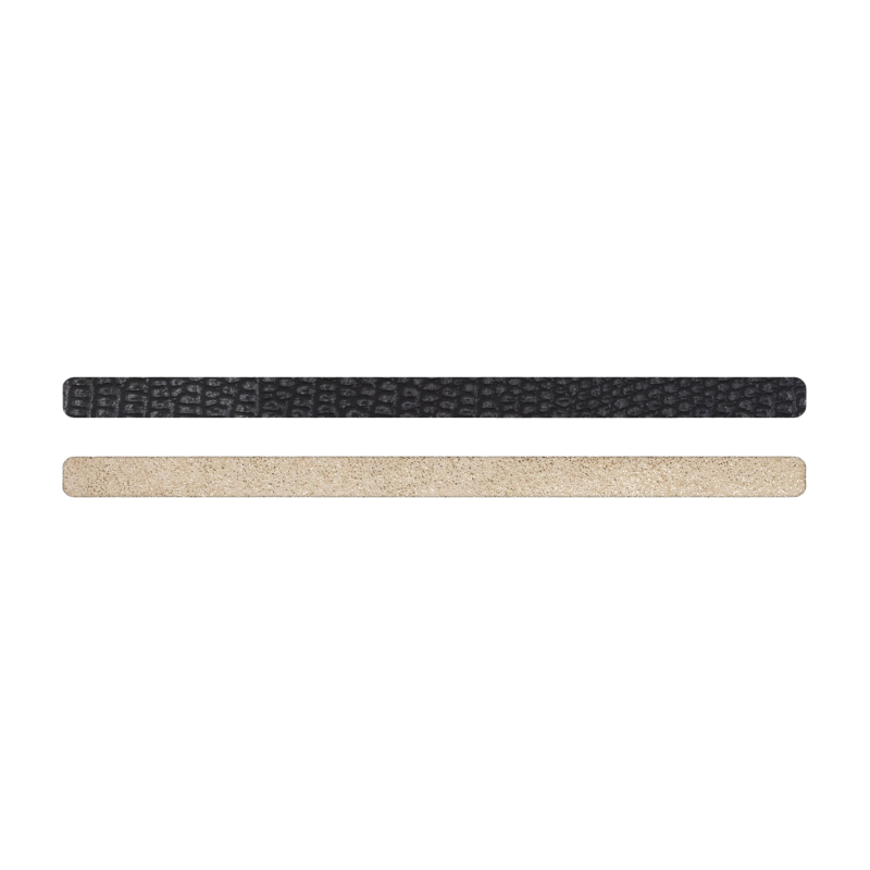 Simili cuir noir-cuivré pour bracelet jonc Méli Versa 10mm