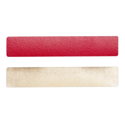 Simili cuir rouge-doré pour bracelet jonc Méli Versa 30mm