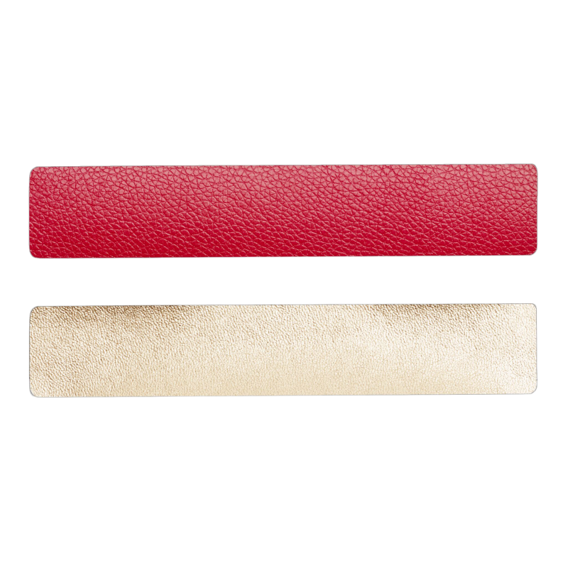 Simili cuir rouge-doré pour bracelet jonc Méli Versa 30mm