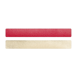 Simili cuir rouge-doré pour bracelet jonc Méli Versa 20mm