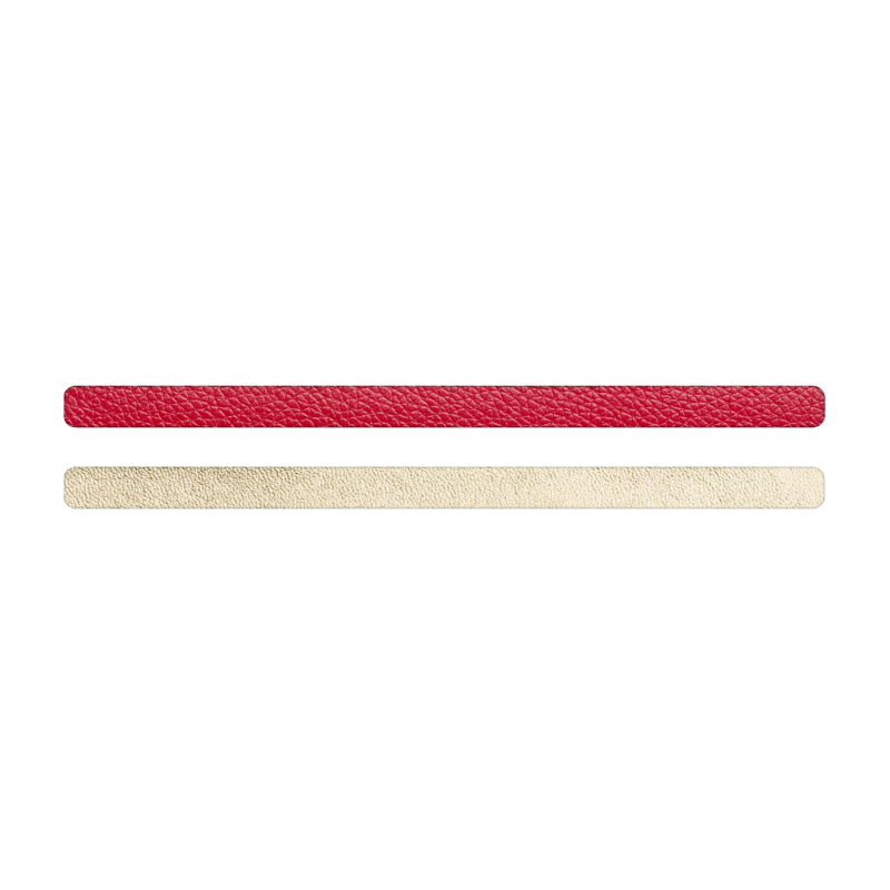 Simili cuir rouge-doré pour bracelet jonc Méli Versa 10mm