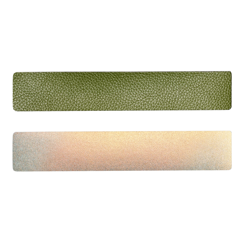 Simili cuir vert-doré pour bracelet jonc Méli Versa 30mm