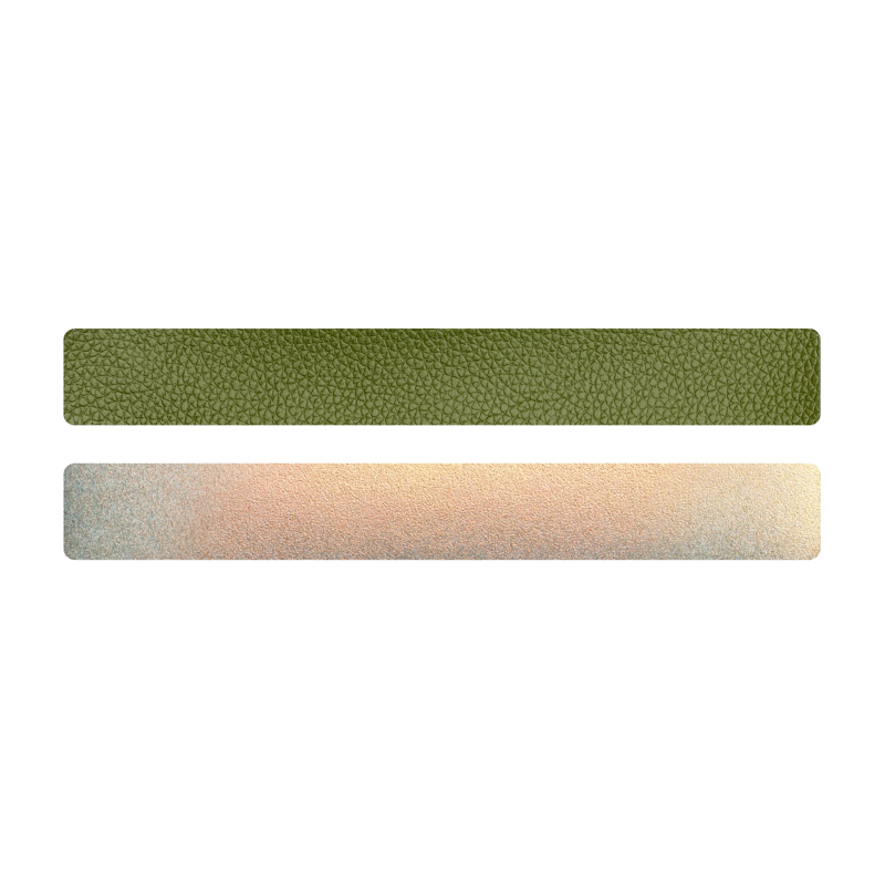 Simili cuir vert-doré pour bracelet jonc Méli Versa 20mm