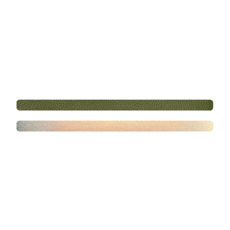 Simili cuir vert-doré pour bracelet jonc Méli Versa 10mm