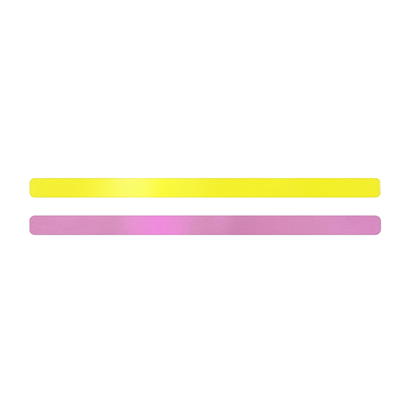 Simili cuir jaune fluo-rose pour bracelet jonc Méli Versa 10mm