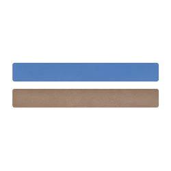 Simili cuir bleu-beige pour bracelet jonc Méli Versa 20mm