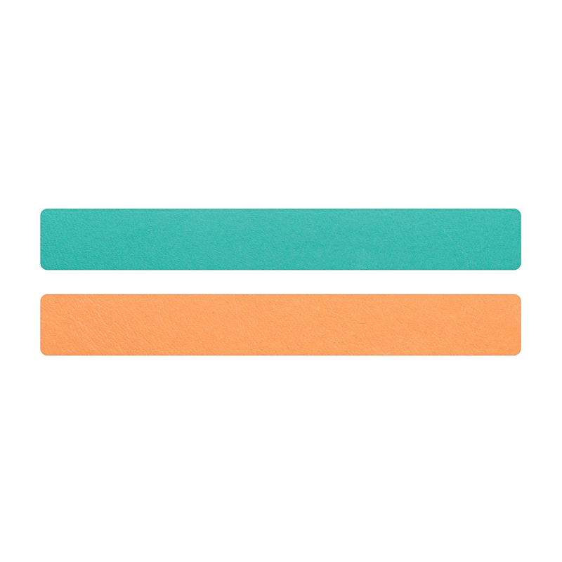 Simili cuir turquoise-pêche pour bracelet jonc Méli Versa 20mm