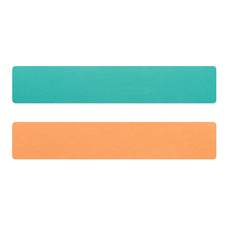 Simili cuir turquoise-pêche pour bracelet jonc Méli Versa 30mm