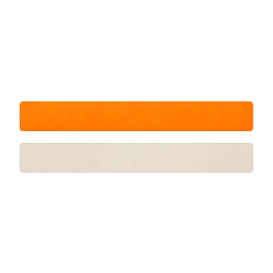 Simili cuir orange fluo-blanc cassé pour bracelet jonc Méli Versa 20mm