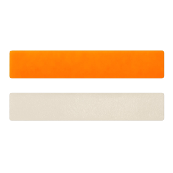 Simili cuir orange fluo-blanc cassé pour bracelet jonc Méli Versa 30mm