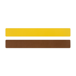 Simili cuir jaune-marron pour bracelet jonc Méli Versa 20mm