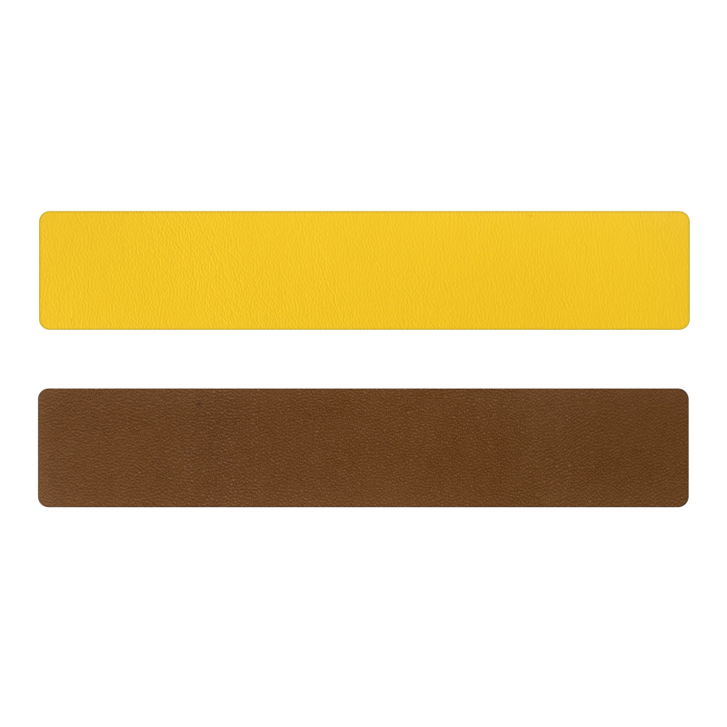 Simili cuir jaune-marron pour bracelet jonc Méli Versa 30mm