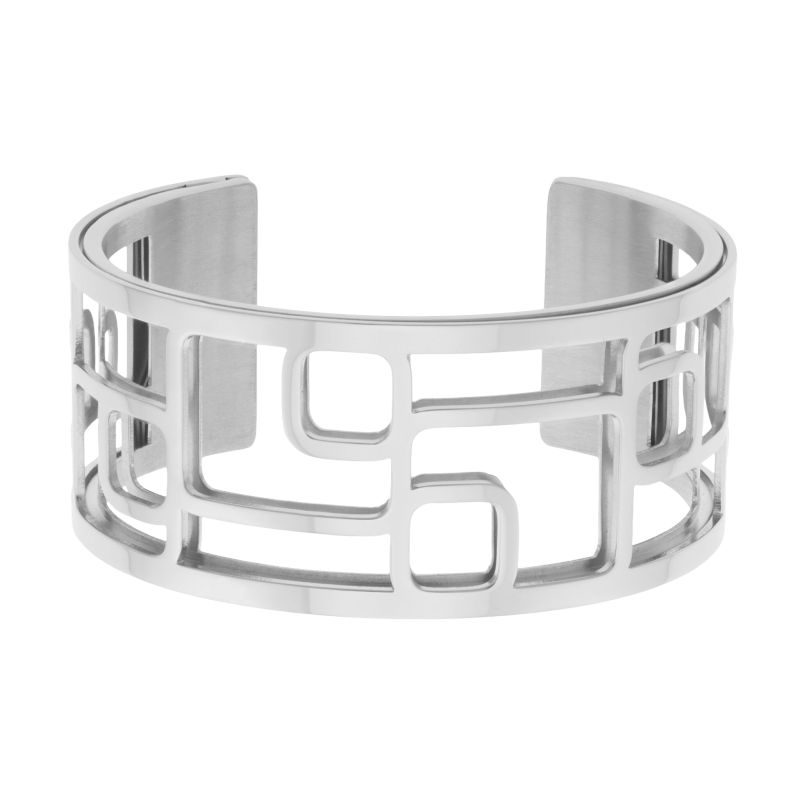 Bracelet jonc Méli Versa en acier, 30mm