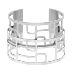 Bracelet jonc Méli Versa en acier, 30mm