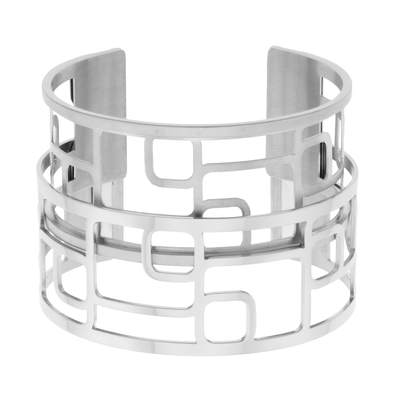 Bracelet jonc Méli Versa en acier, 30mm