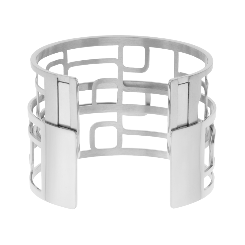Bracelet jonc Méli Versa en acier, 30mm