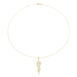 Collier en plaqué or et oxydes de zirconium