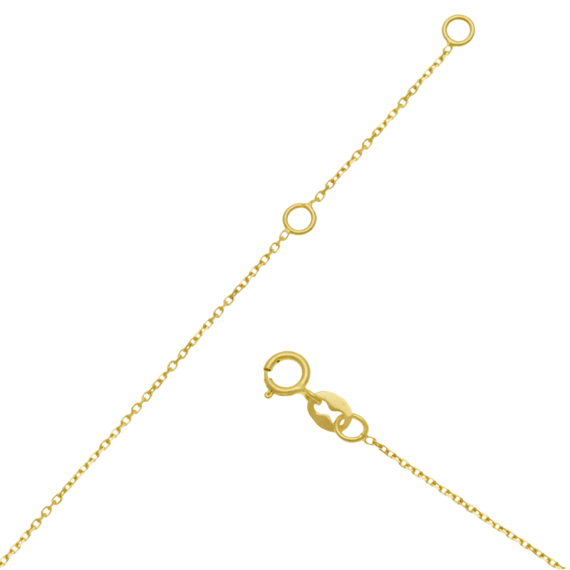 Collier en plaqué or et oxydes de zirconium