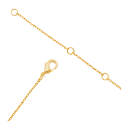 Collier en plaqué or, perles de culture et oxydes de zirconium