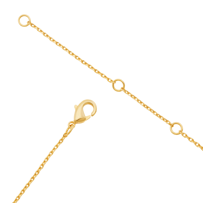 Collier en plaqué or, perles de culture et oxydes de zirconium