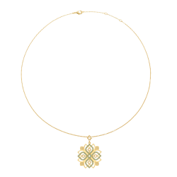 Collier en plaqué or et oxydes de zirconium