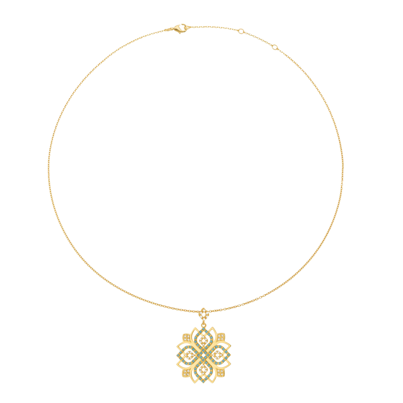Collier en plaqué or et oxydes de zirconium