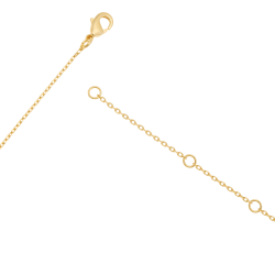Collier en plaqué or et oxydes de zirconium