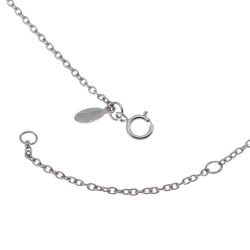 Collier en argent rhodié, améthyste