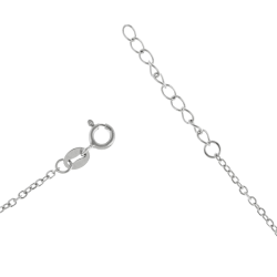 Collier en argent rhodié et oxydes de zirconium