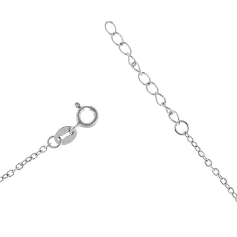 Collier en argent rhodié et oxydes de zirconium