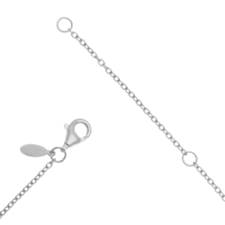 Collier en argent rhodié et oxydes de zirconium