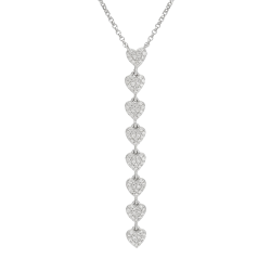 Collier en argent rhodié et oxydes de zirconium